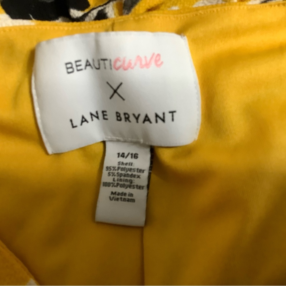 Lane Bryant Yellow Floral Dress 14/16 - Picture 11 of 15